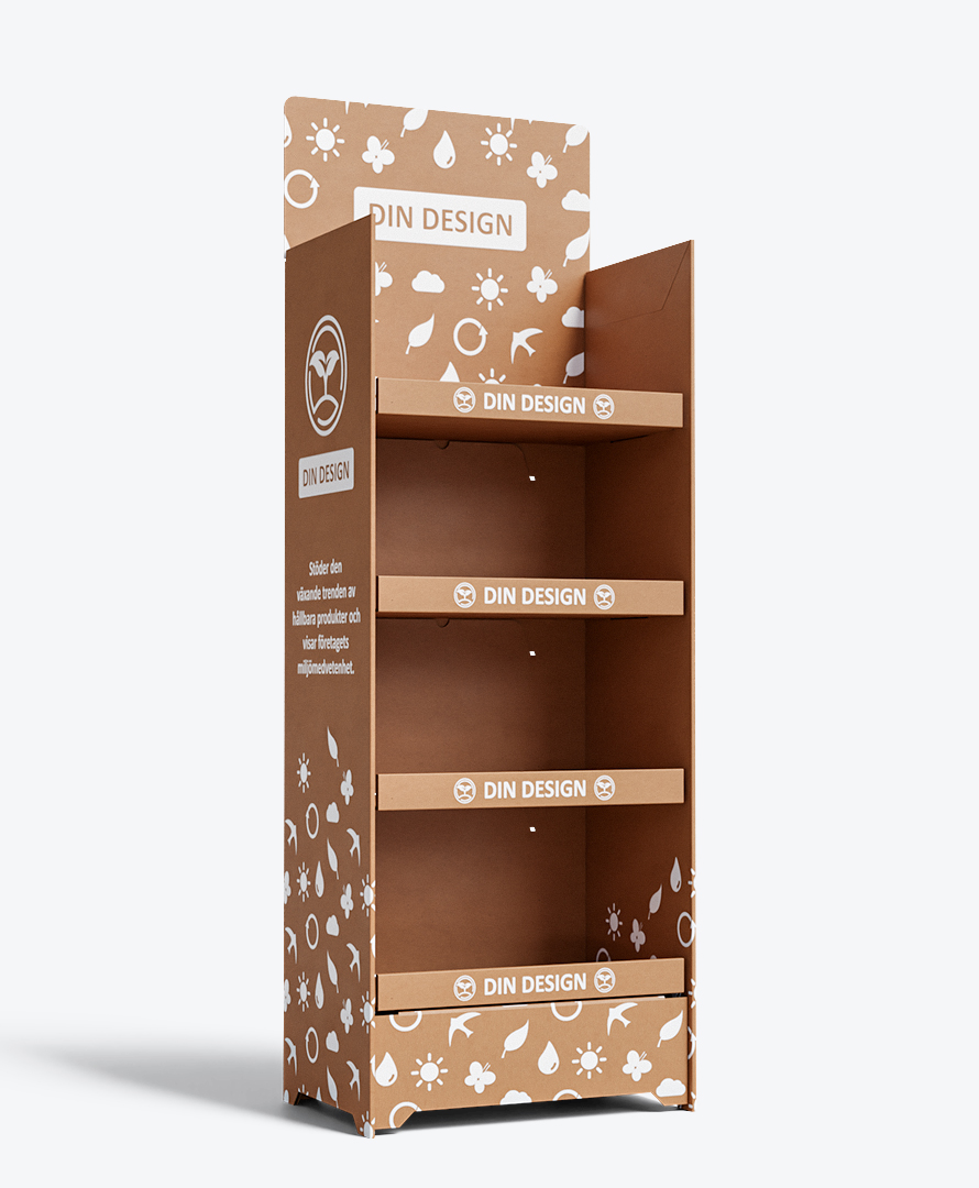 Produktställ i Kartong - Power ECO Vit | Displaymaterial & Mässprodukter > Butiksdisplayer > Produktställ